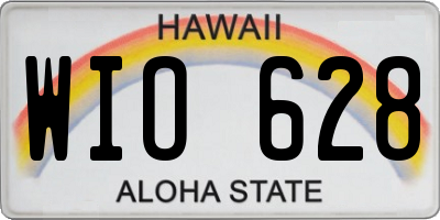 HI license plate WIO628