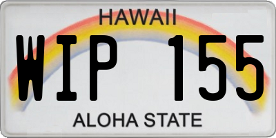 HI license plate WIP155