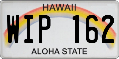 HI license plate WIP162