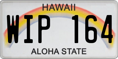 HI license plate WIP164
