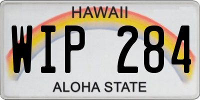 HI license plate WIP284