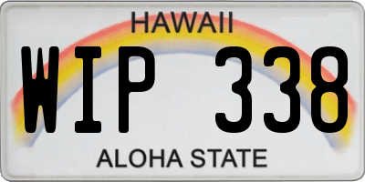 HI license plate WIP338