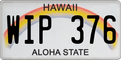 HI license plate WIP376