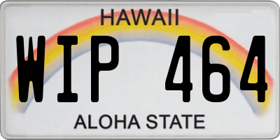 HI license plate WIP464