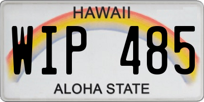 HI license plate WIP485