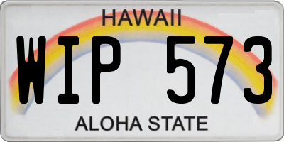 HI license plate WIP573