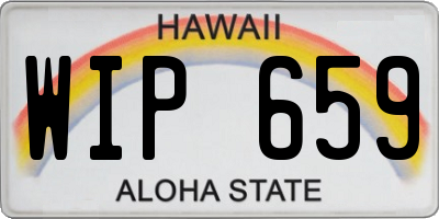 HI license plate WIP659