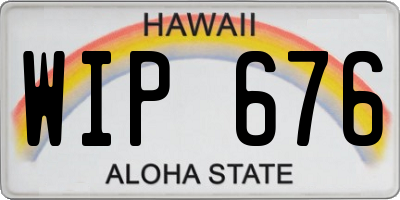HI license plate WIP676