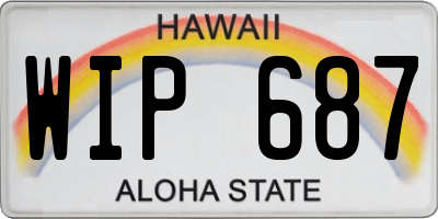 HI license plate WIP687