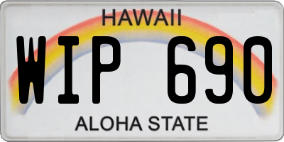 HI license plate WIP690