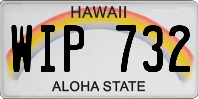 HI license plate WIP732