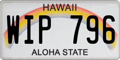 HI license plate WIP796