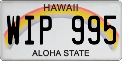HI license plate WIP995