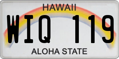 HI license plate WIQ119