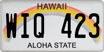 HI license plate WIQ423
