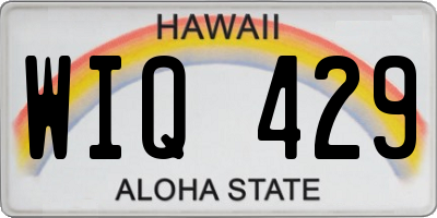 HI license plate WIQ429