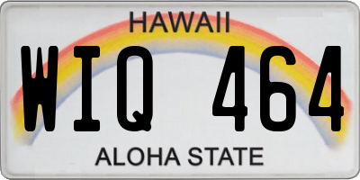 HI license plate WIQ464