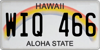 HI license plate WIQ466
