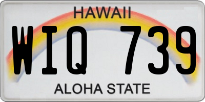 HI license plate WIQ739