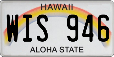 HI license plate WIS946