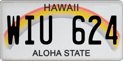 HI license plate WIU624