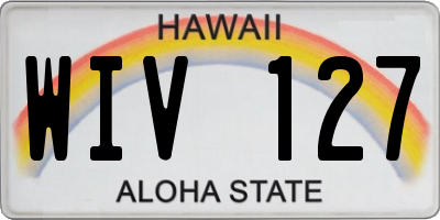 HI license plate WIV127