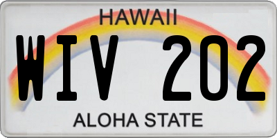 HI license plate WIV202