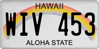 HI license plate WIV453