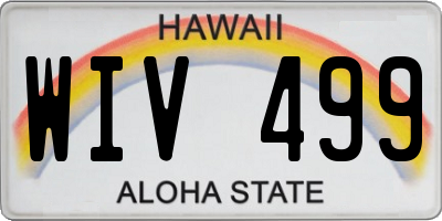 HI license plate WIV499