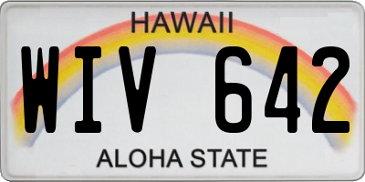 HI license plate WIV642