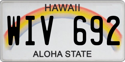 HI license plate WIV692