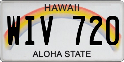 HI license plate WIV720