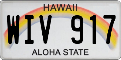HI license plate WIV917
