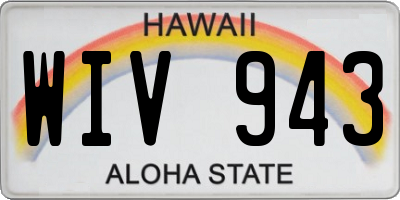 HI license plate WIV943