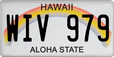 HI license plate WIV979