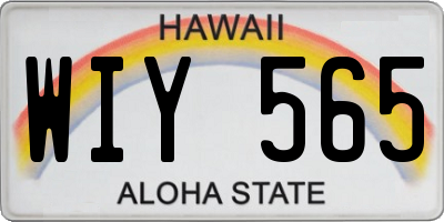 HI license plate WIY565