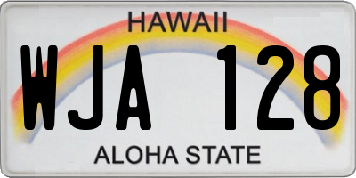 HI license plate WJA128
