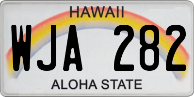 HI license plate WJA282
