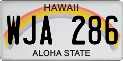 HI license plate WJA286