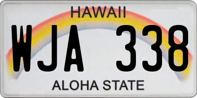 HI license plate WJA338