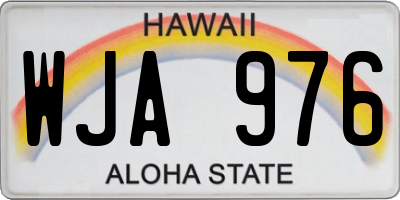 HI license plate WJA976