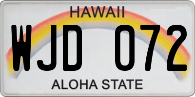 HI license plate WJD072