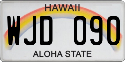 HI license plate WJD090