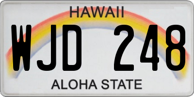 HI license plate WJD248