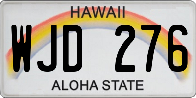 HI license plate WJD276