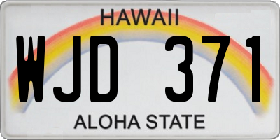 HI license plate WJD371