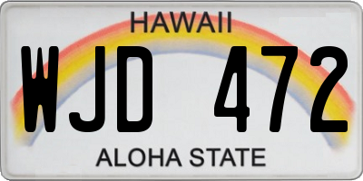 HI license plate WJD472
