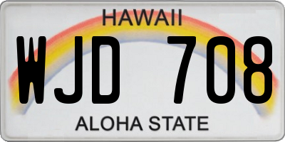 HI license plate WJD708