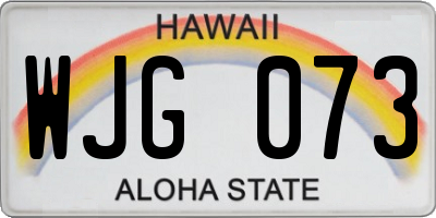 HI license plate WJG073
