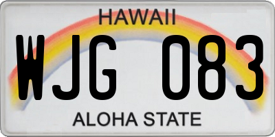 HI license plate WJG083